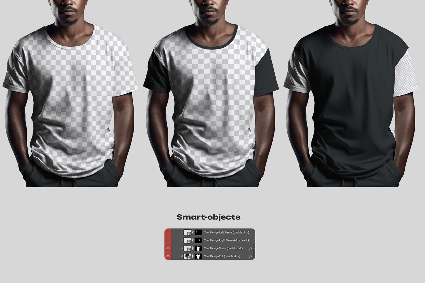 Mockup t-shirt short cloth ai generated african american male apparel psd man