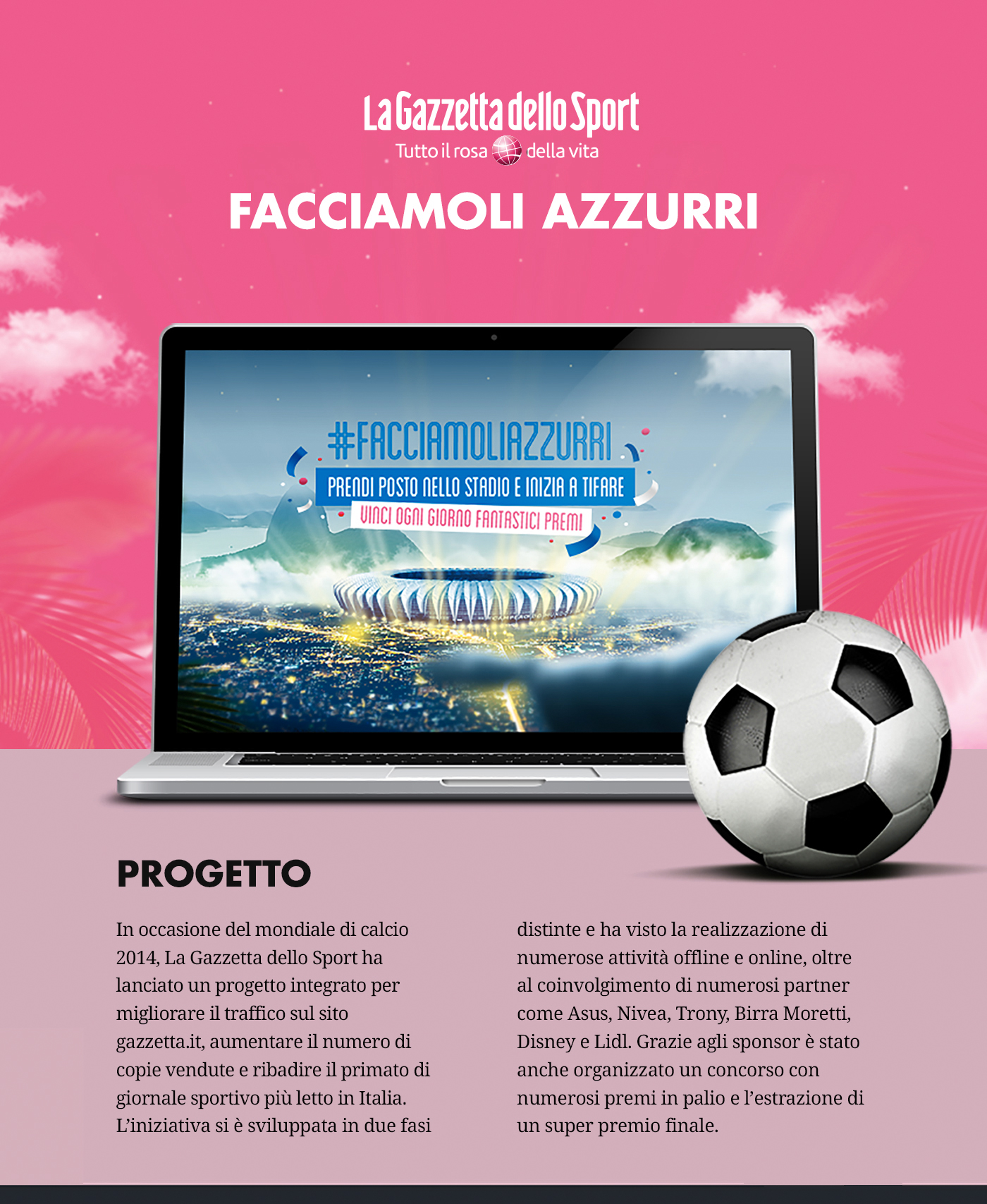 gazzettadellosport Azzurra sport football soccer calcio integrated Project campaign digital campagna integrata campagna integrata Integrated Campaign Gazzetta dello Sport