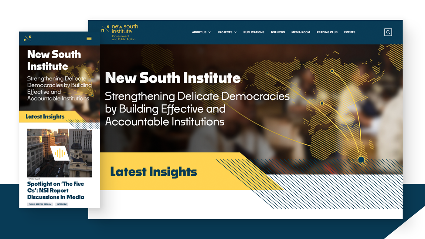 politics think tank Government redesign Website institute south africa graphic design  global south public policy