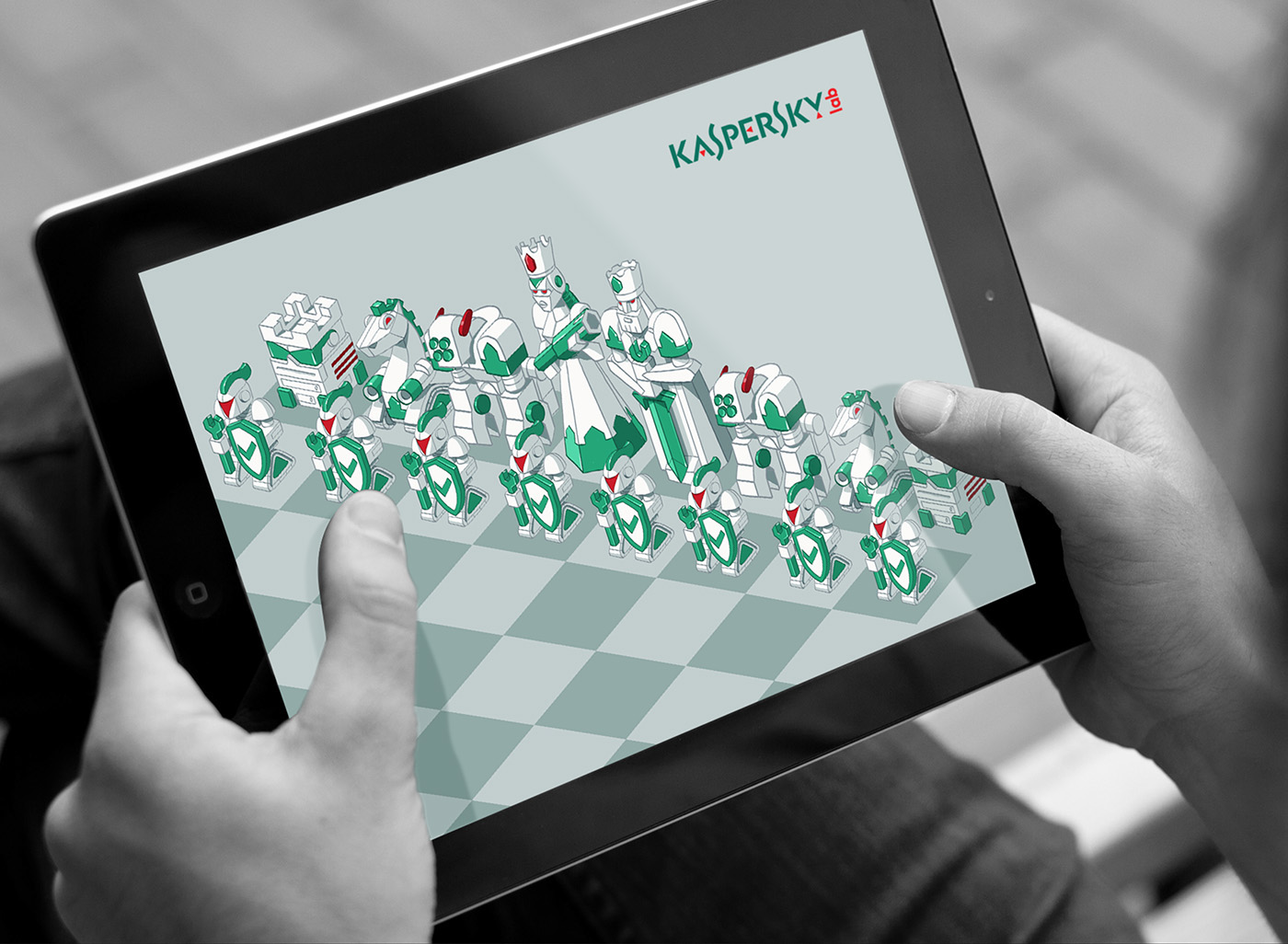 chess Isometric Character Kaspersky concept sketch malware software antivirus battle