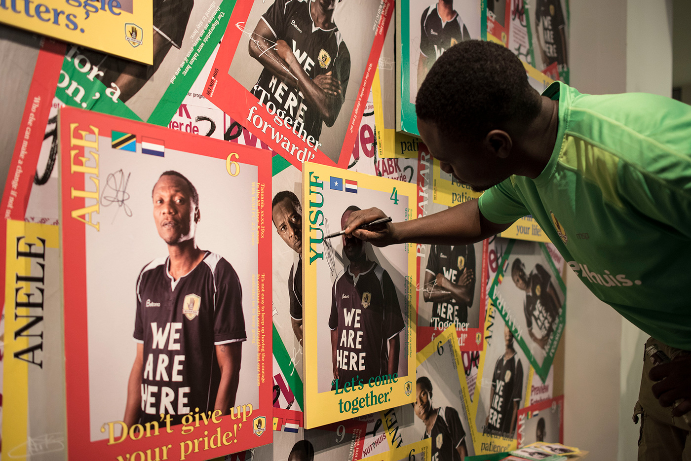 graphic design  Photography  campaign Exhibition  kabk branding  fugitives football royal academy