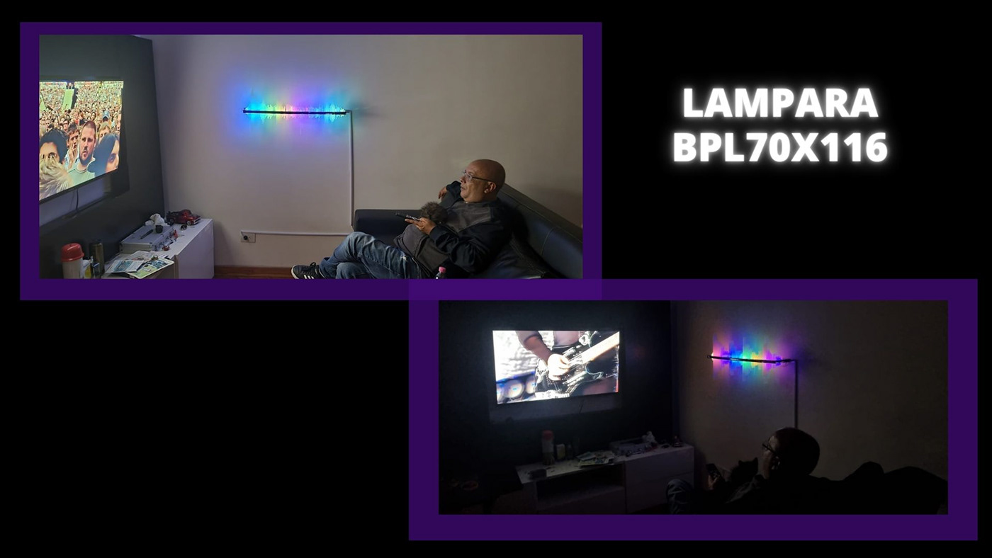 lampara musica diseño Iluminación arte Desarrollo de producto emprendiemiento RGB