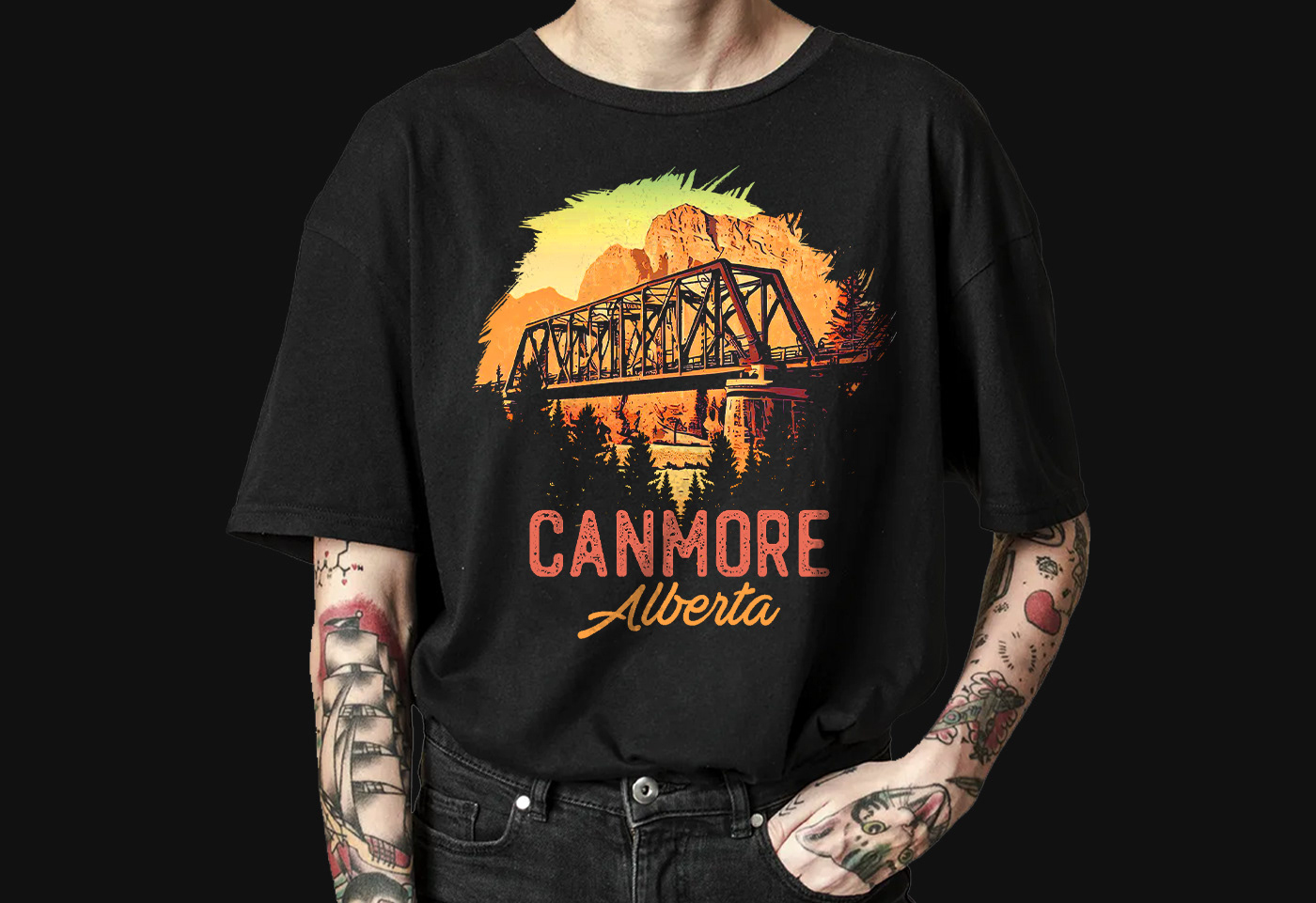 Custom T-shirt Design For Resort Town In The Canadian Rockies 