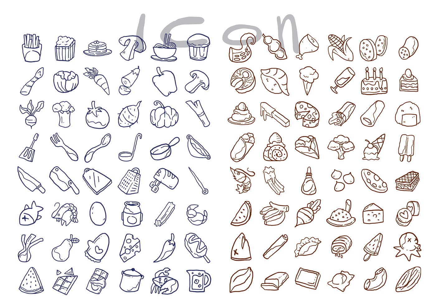 doodle drawn Food  foodies graphics hand drawn hand made Icon iluustration Pictography