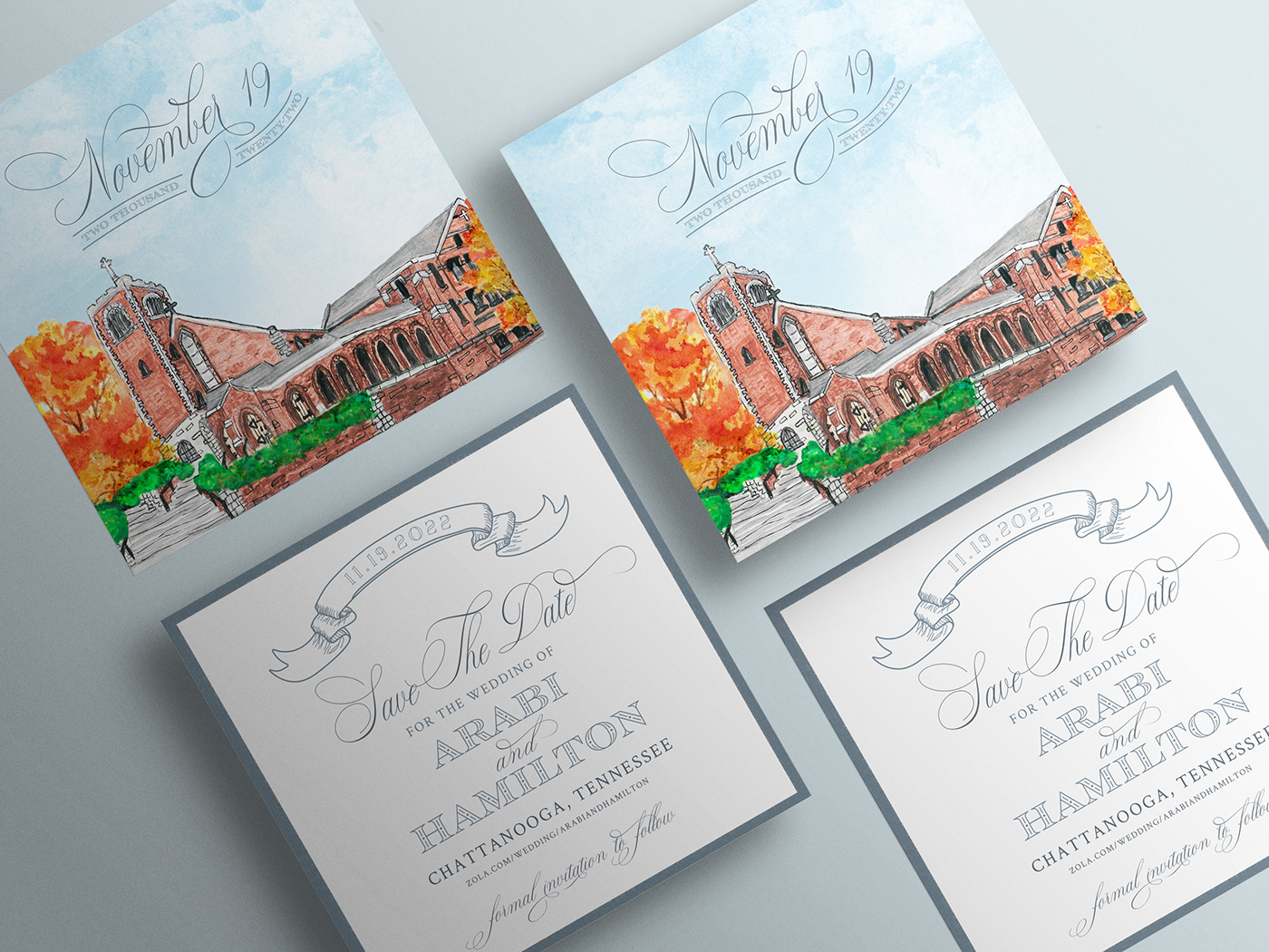 save the date wedding Invitation typography   watercolor painting  