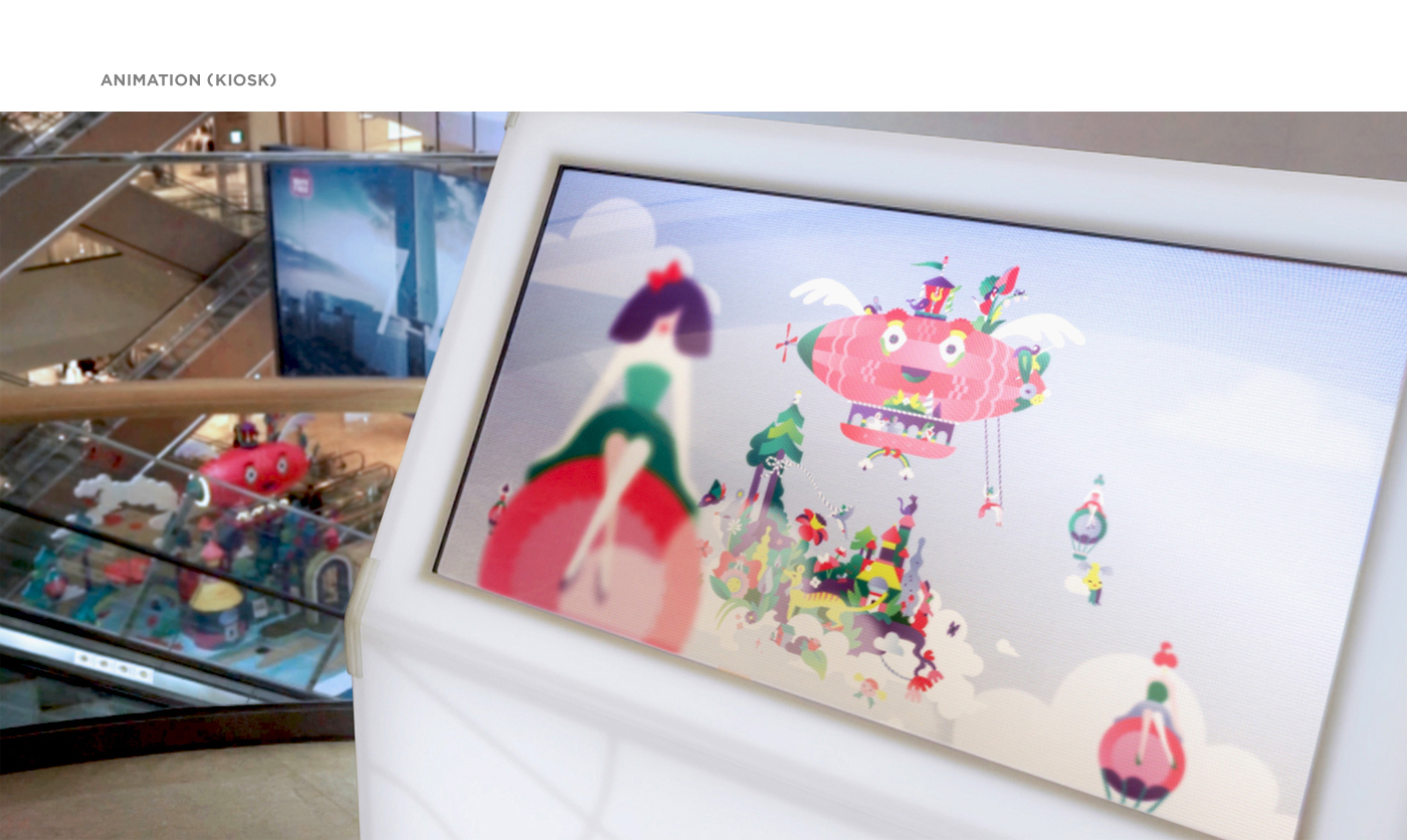 Collaboration Janine Rewell ILLUSTRATION  graphic Display Retail design tist Lotte World Mall Spatial Design installation