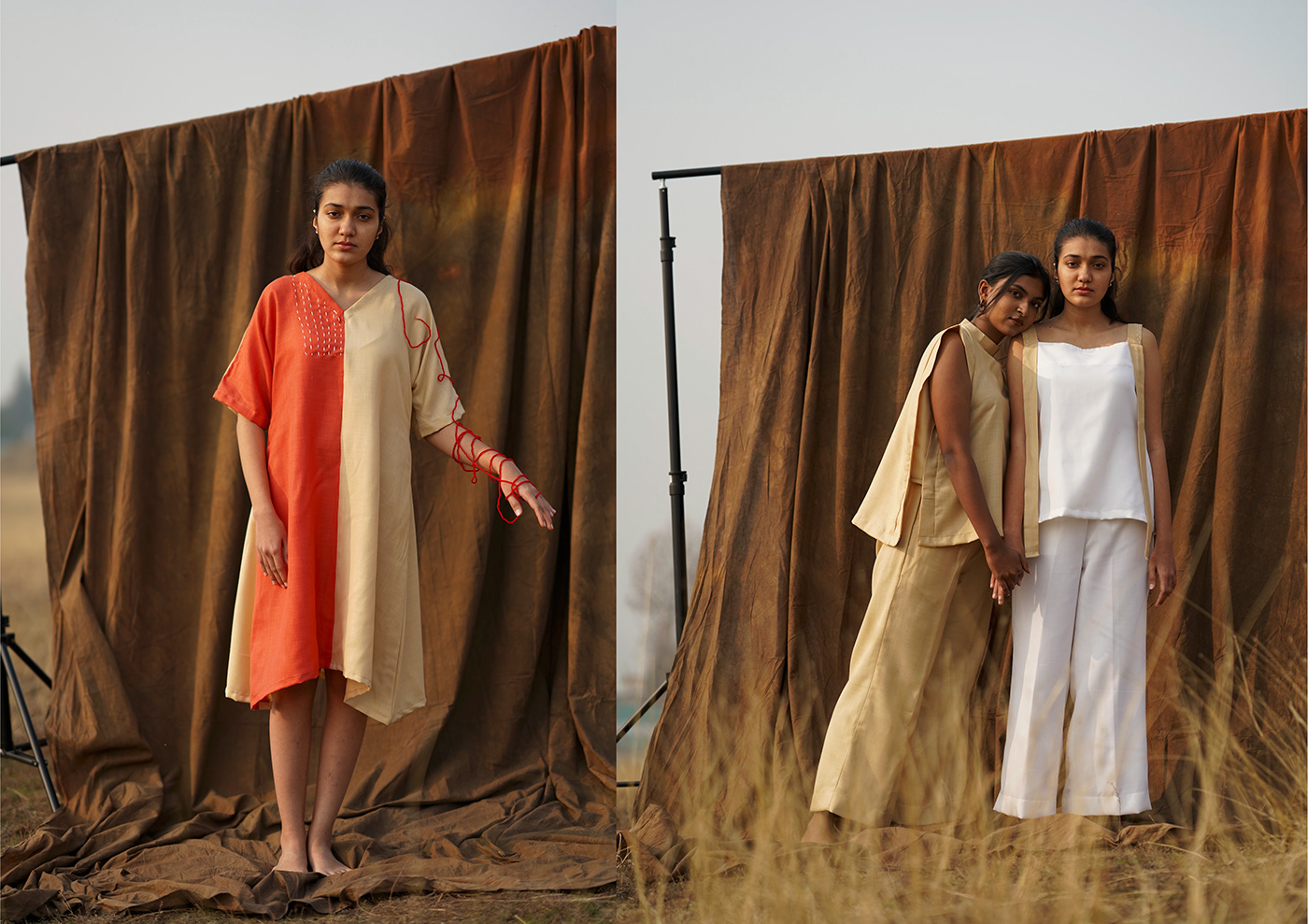 concept art conceptual emotion fashion design fashion photography ILLUSTRATION  minimal relationship Sisters styling 