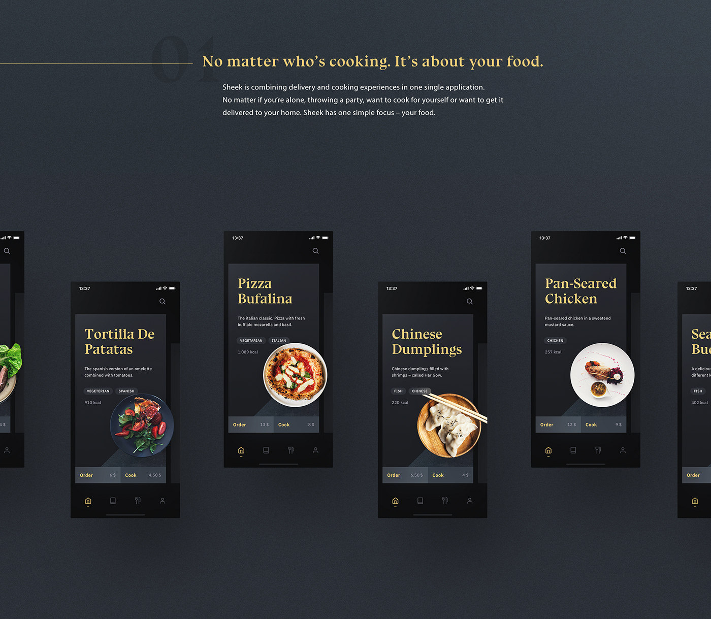 user experience ui design user interface app concept concept wireframes Food  kitchen meal yummy