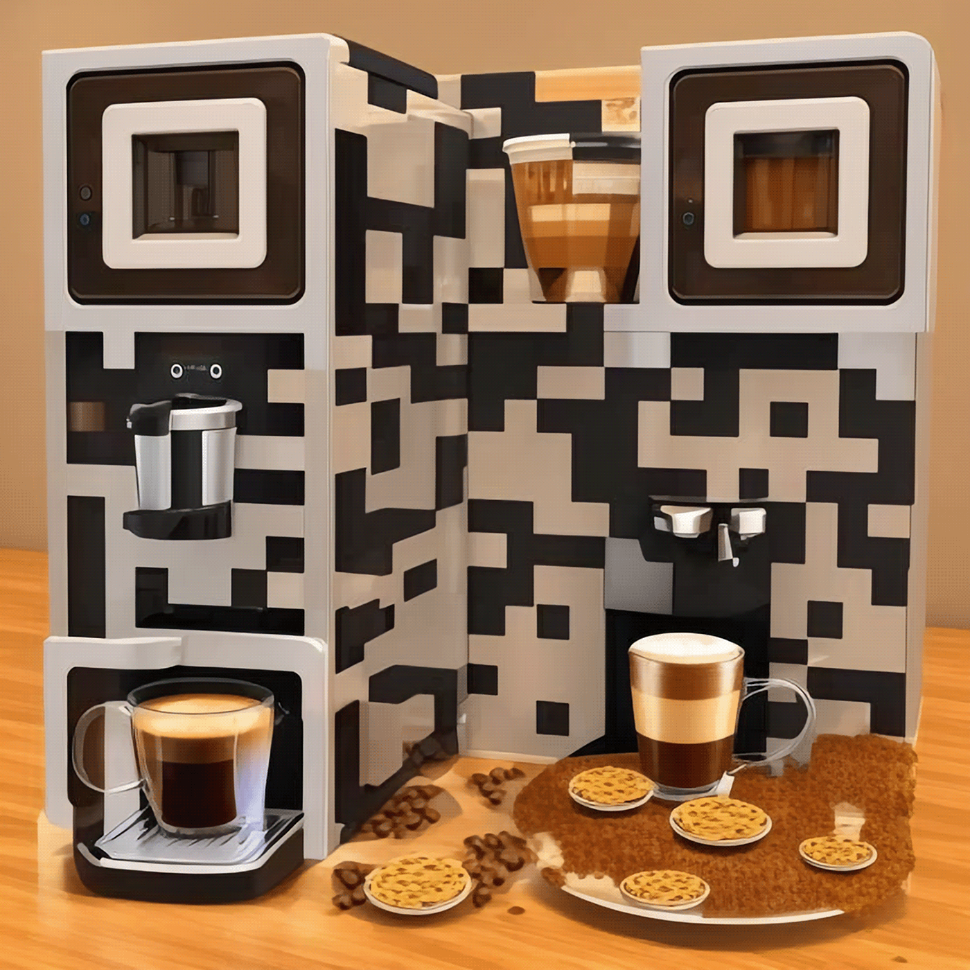 Coffee coffee table Coffee machine QR Code QR codes qr-code QR-codes ai qr codes