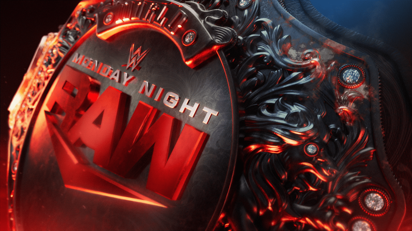WWE Wrestling sports fight motion design Sports Design 3D redshift c4d WWE Raw