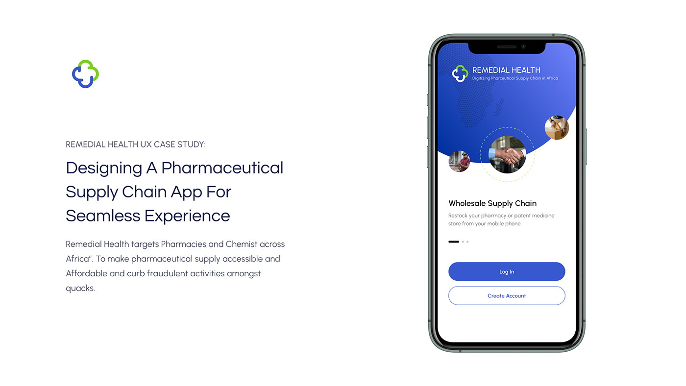 best Case Study design Health Mobile app Pharma simple UI/UX Unique visual identity