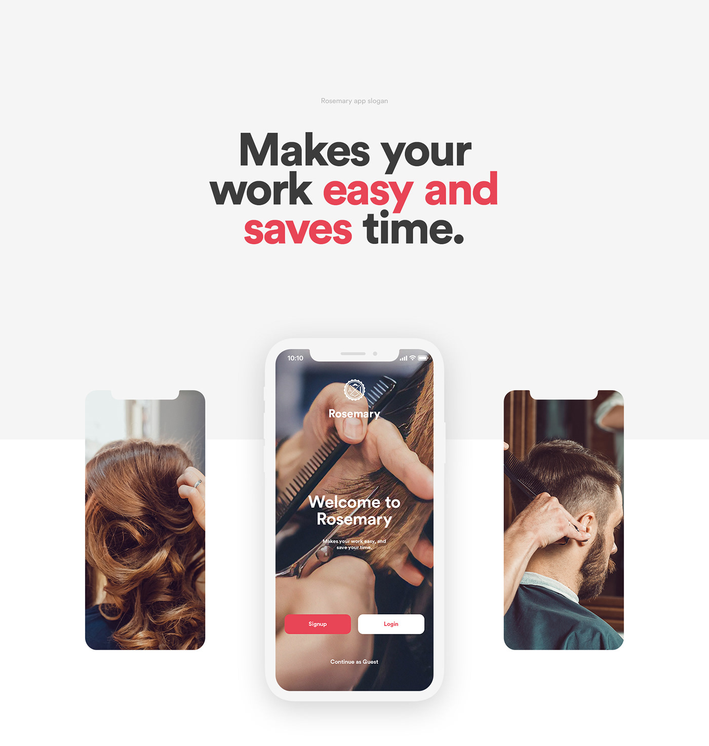 UI ux interaction Interface app ios mobile design clean hairstyle