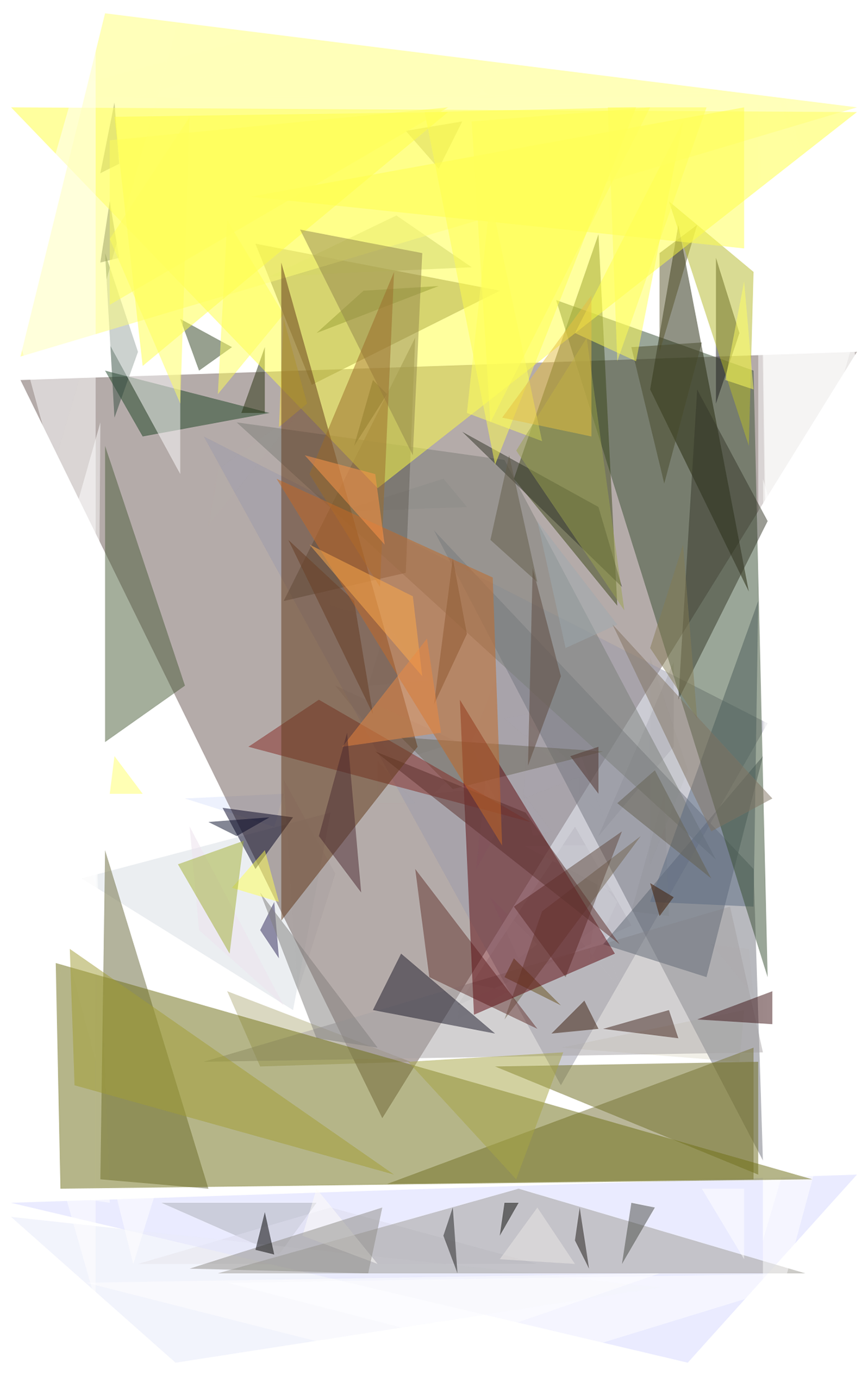 a very rough, primitive rendering of the empress card using triangles. This was the form used below.