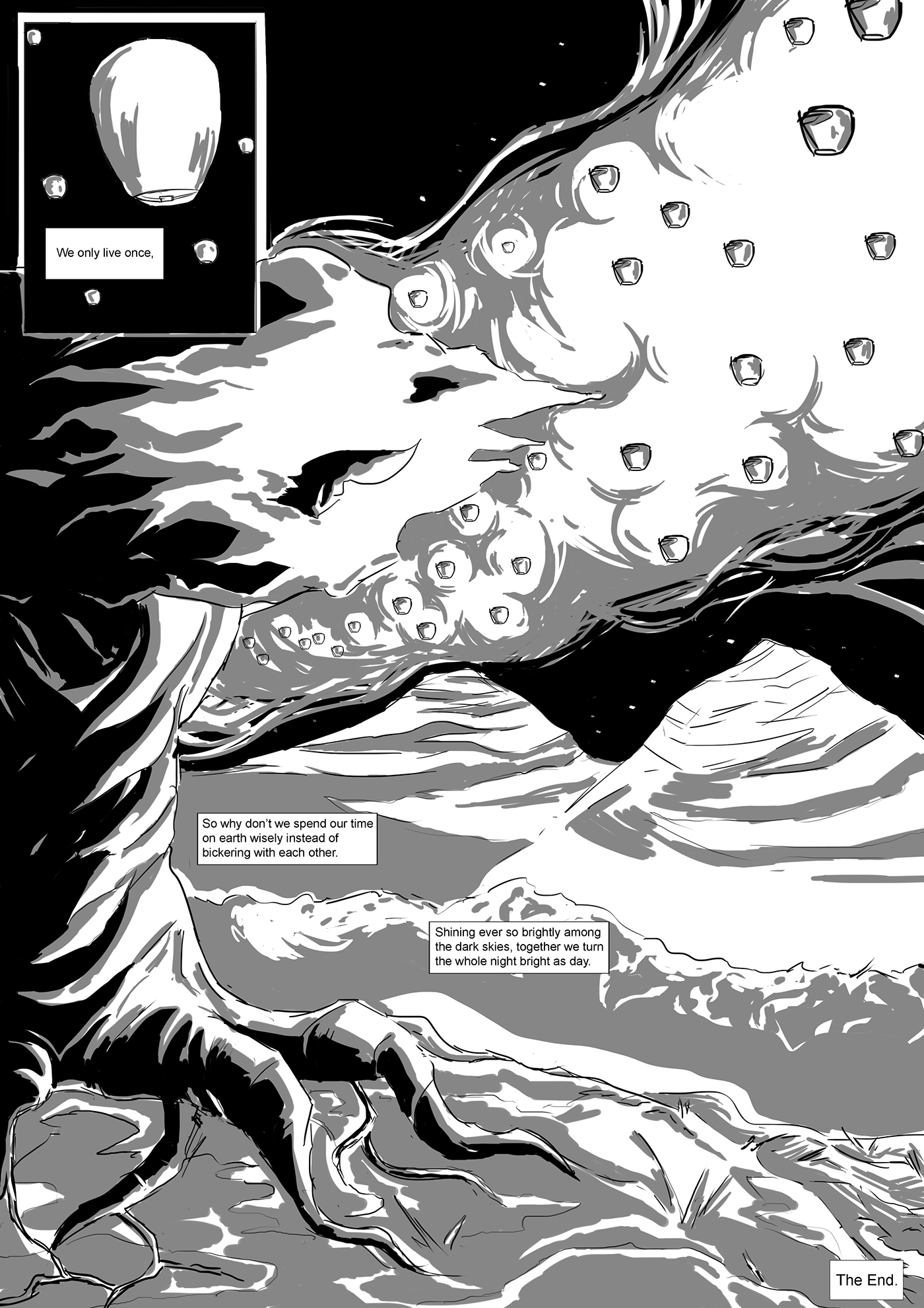 comic Digital Drawing black and white Diversity Graphic Novel