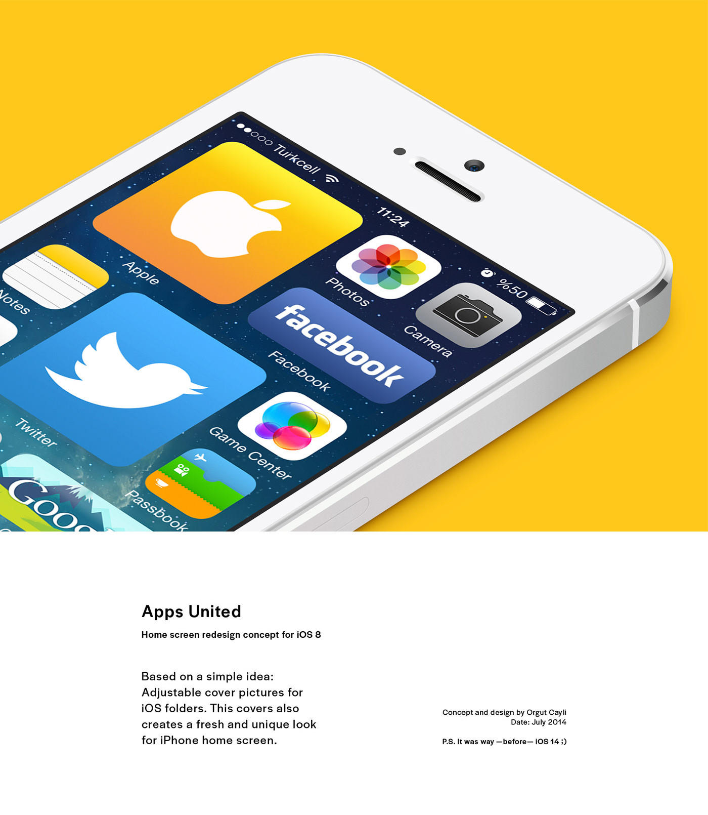 Adobe Portfolio apple ios 8 iphone Apps United UI ux concept