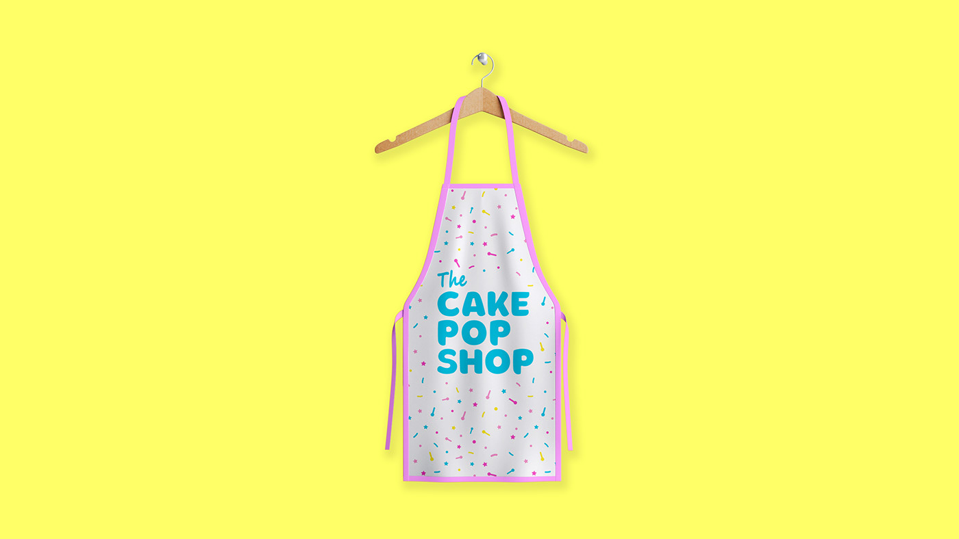 Apron design for The Cake Pop Shop, designed by Nick Tuma.