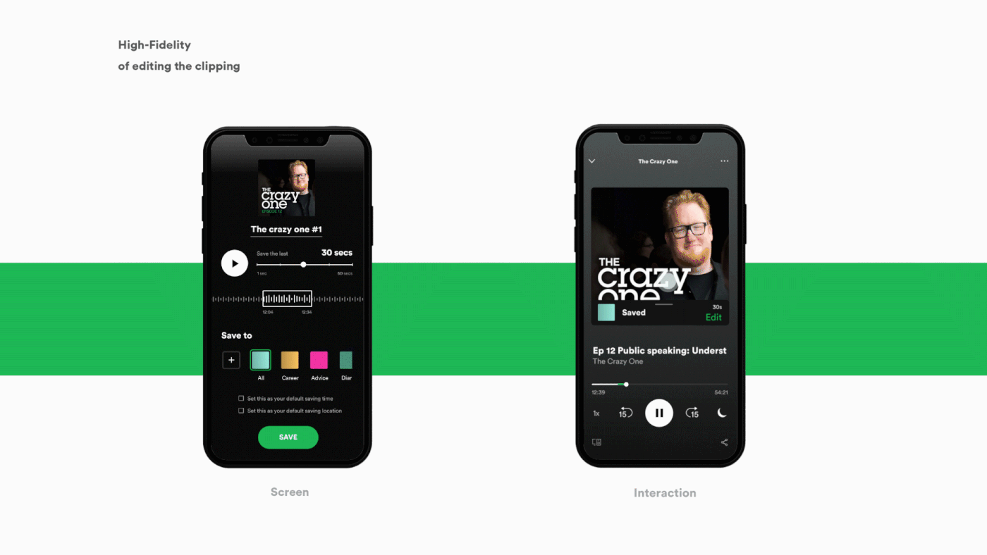 Case Study interaction Interface motion product design  spotify UX design