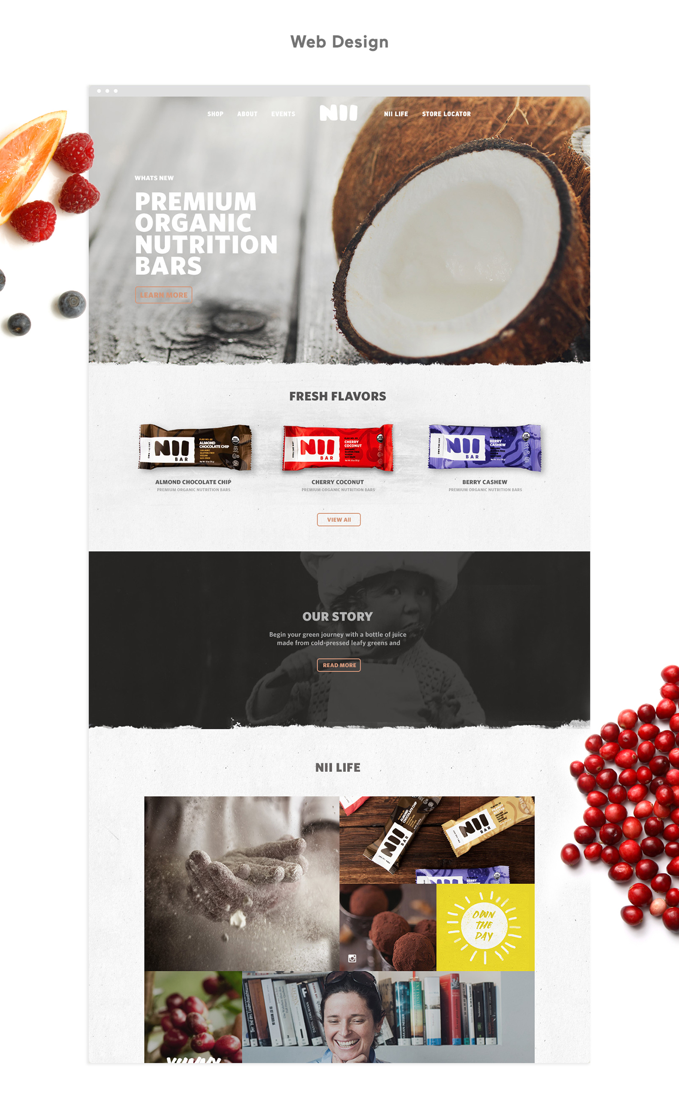 nii Nii Bar health foods nutrition package design  Brand Design Brand Development health food bars Campaign messaging campaign