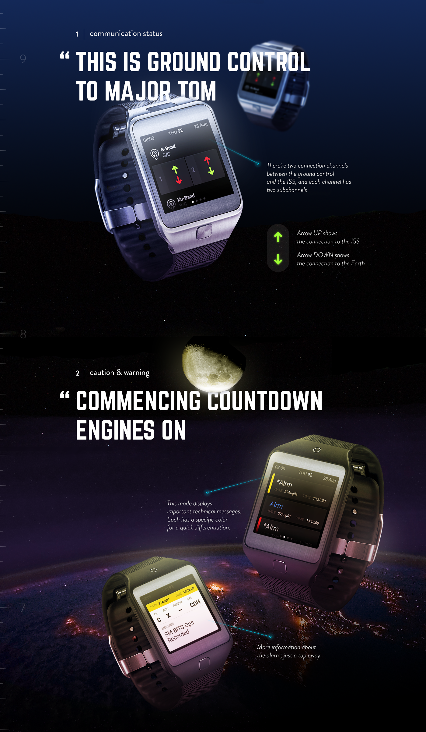 Samsung Gear nasa not apple watch android smart watch Mobile app astronaut iss Space  future futuristic Scifi featured