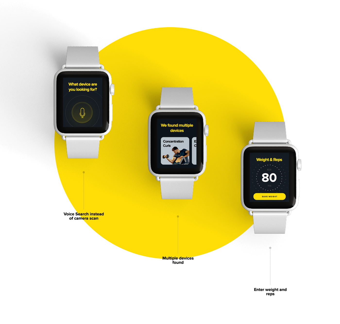 UI app smartwatch concept Webdesign AR gym sport animation 