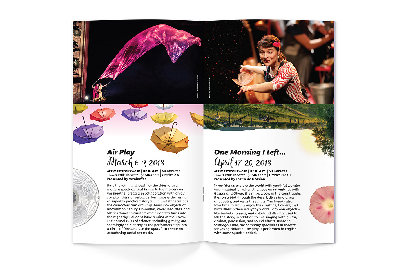brochure nonprofit marketing   Advertising  Direct mail arts Theatre Performing Arts  Layout arts education