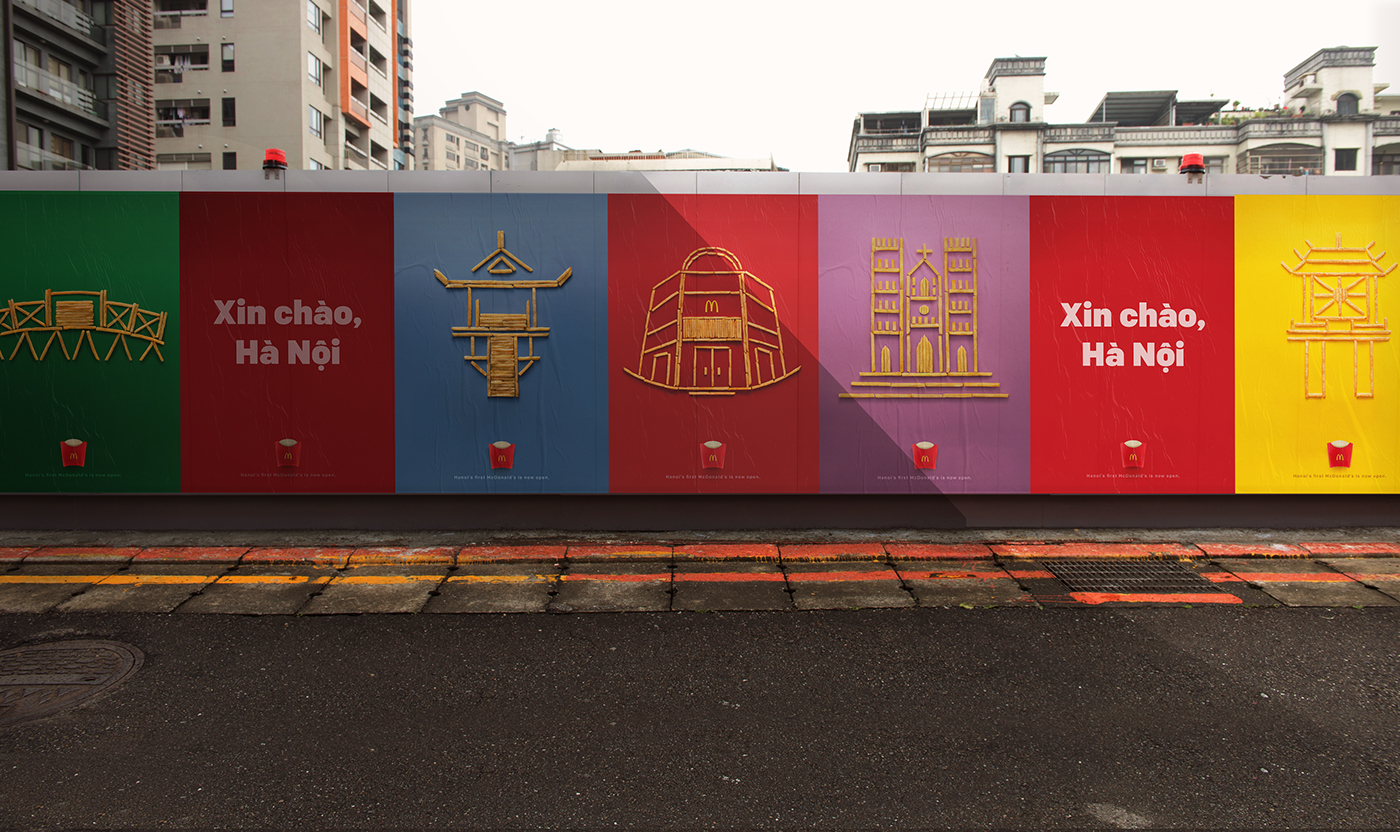 McDonalds Fries hanoi vietnam campain Landmark Food  poster