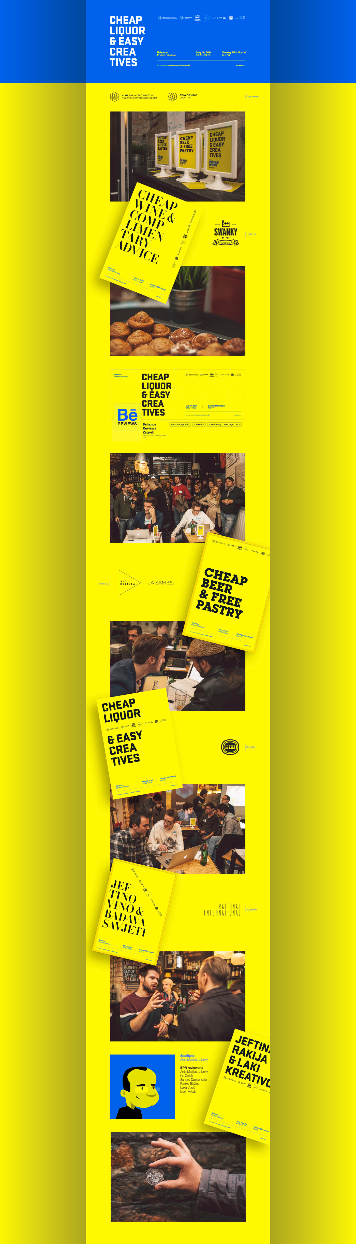 Behance portfolio Croatia Zagreb review yellow type copy beer wine advice Logotype design Event