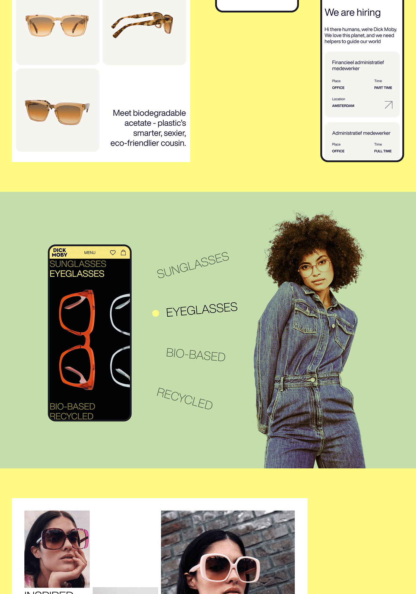 Ecommerce Fashion  glasses Sunglasses UI/UX UX design Website Design premium redesign trend