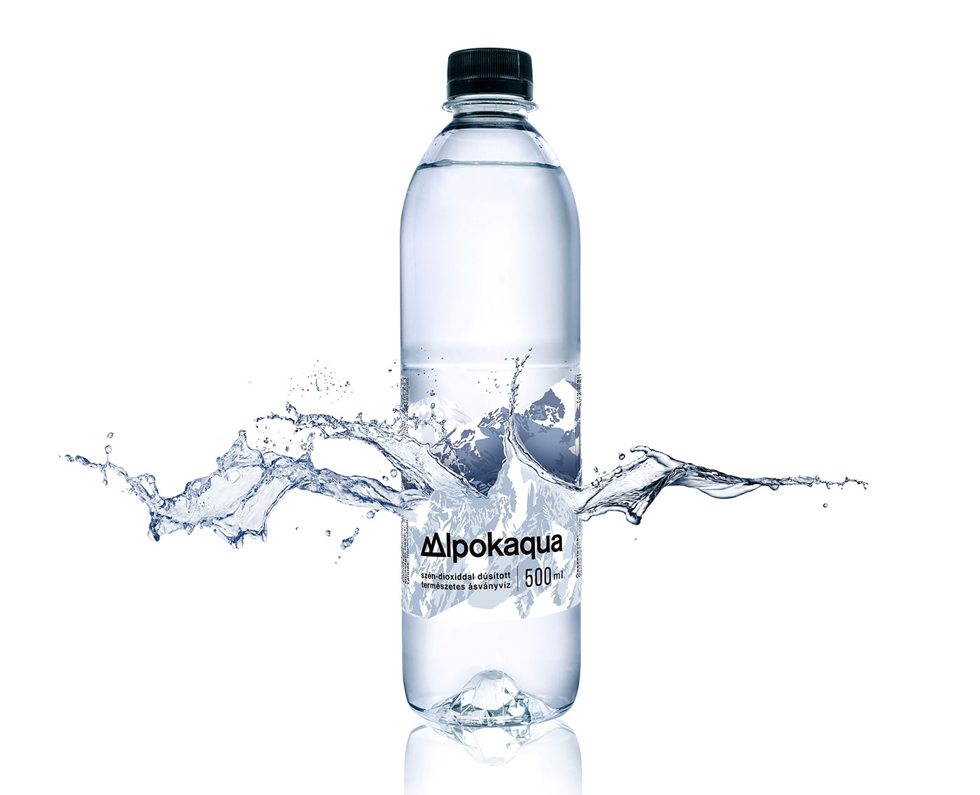 Water Bottle water design water package water packaging water label mineral water label design alps bottle design