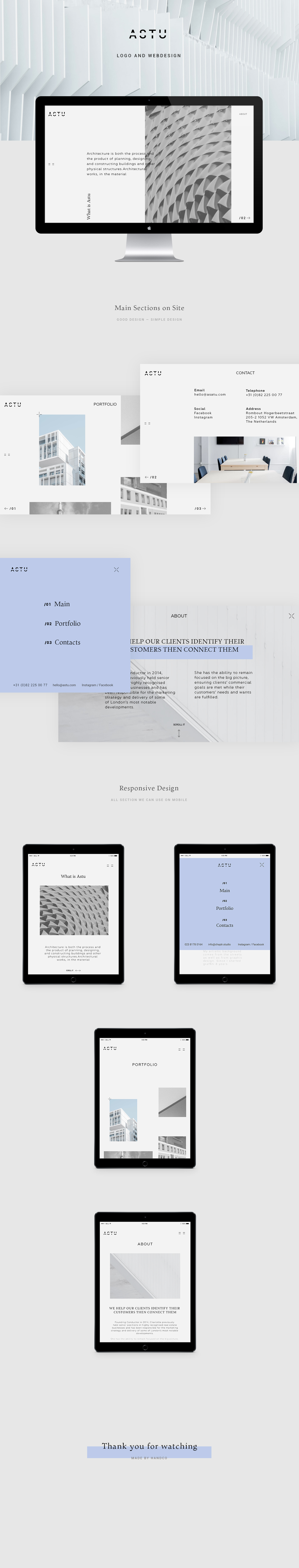 Website Webdesign studio architect minimal White logo UI ux Web