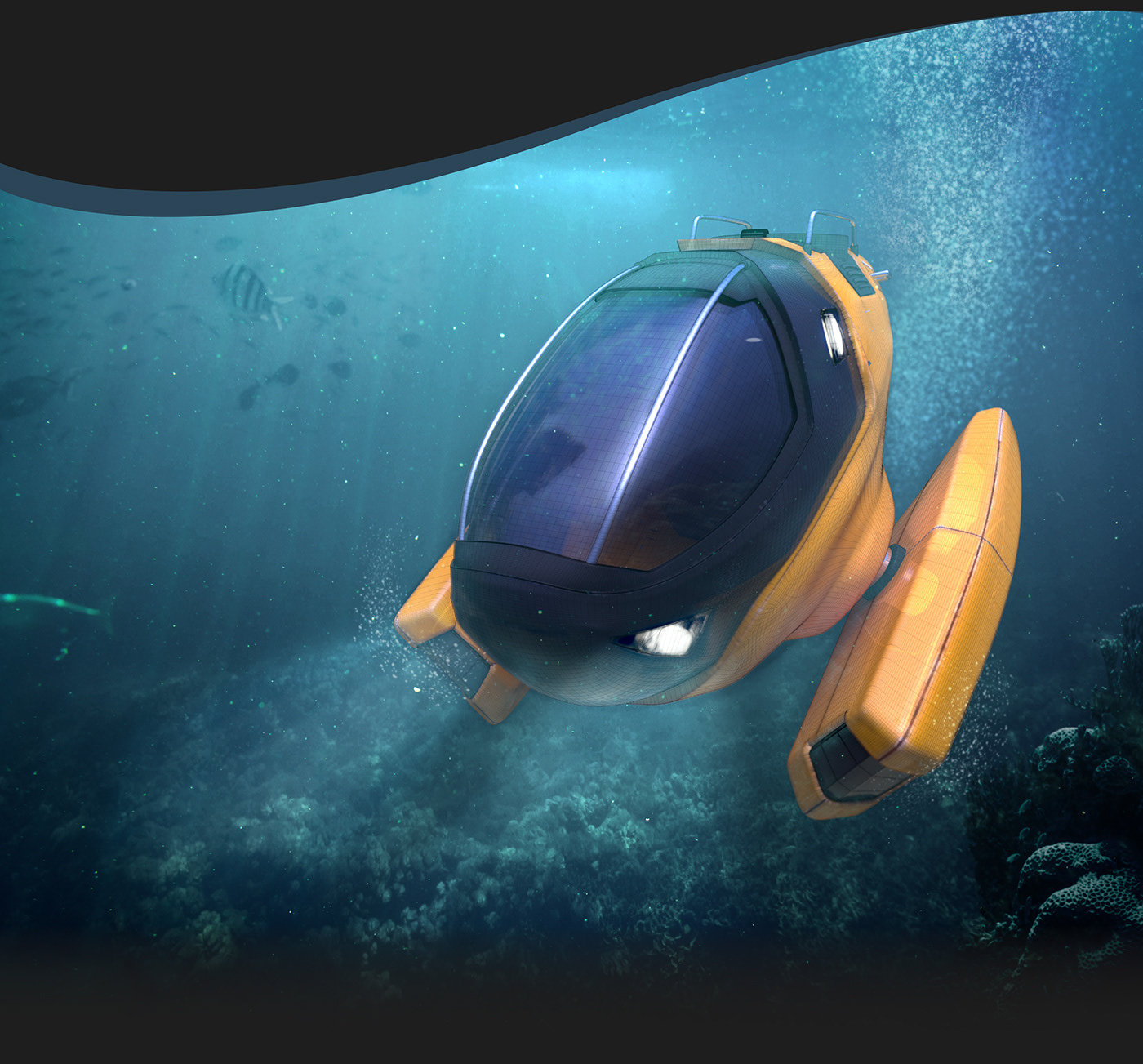 Jacques-Yves Cousteau design mobility Mobility Design c4d cinema4d sketch product design  submarine adobeawards