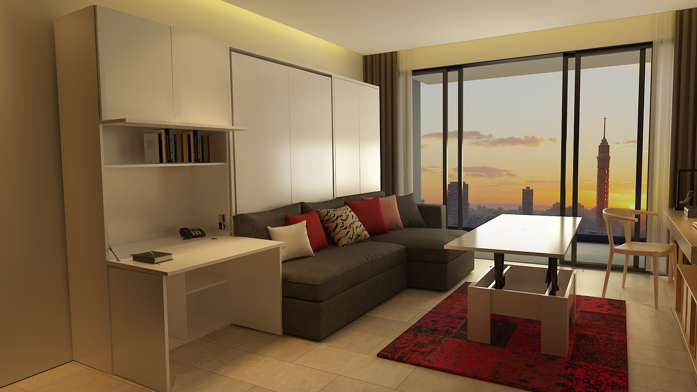 wallbed furniture spacesaving ITCan modernfurniture interiordesign table