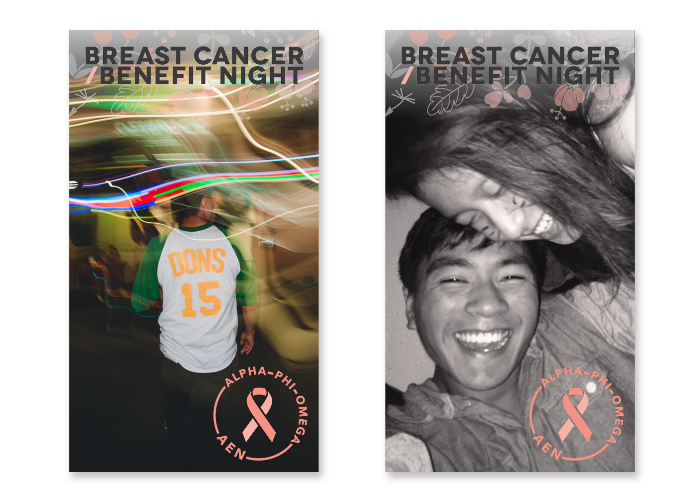 Alpha Phi Omega ΑΦΩ AEN apoaen breast cancer bcbn flyer snapchat facebook