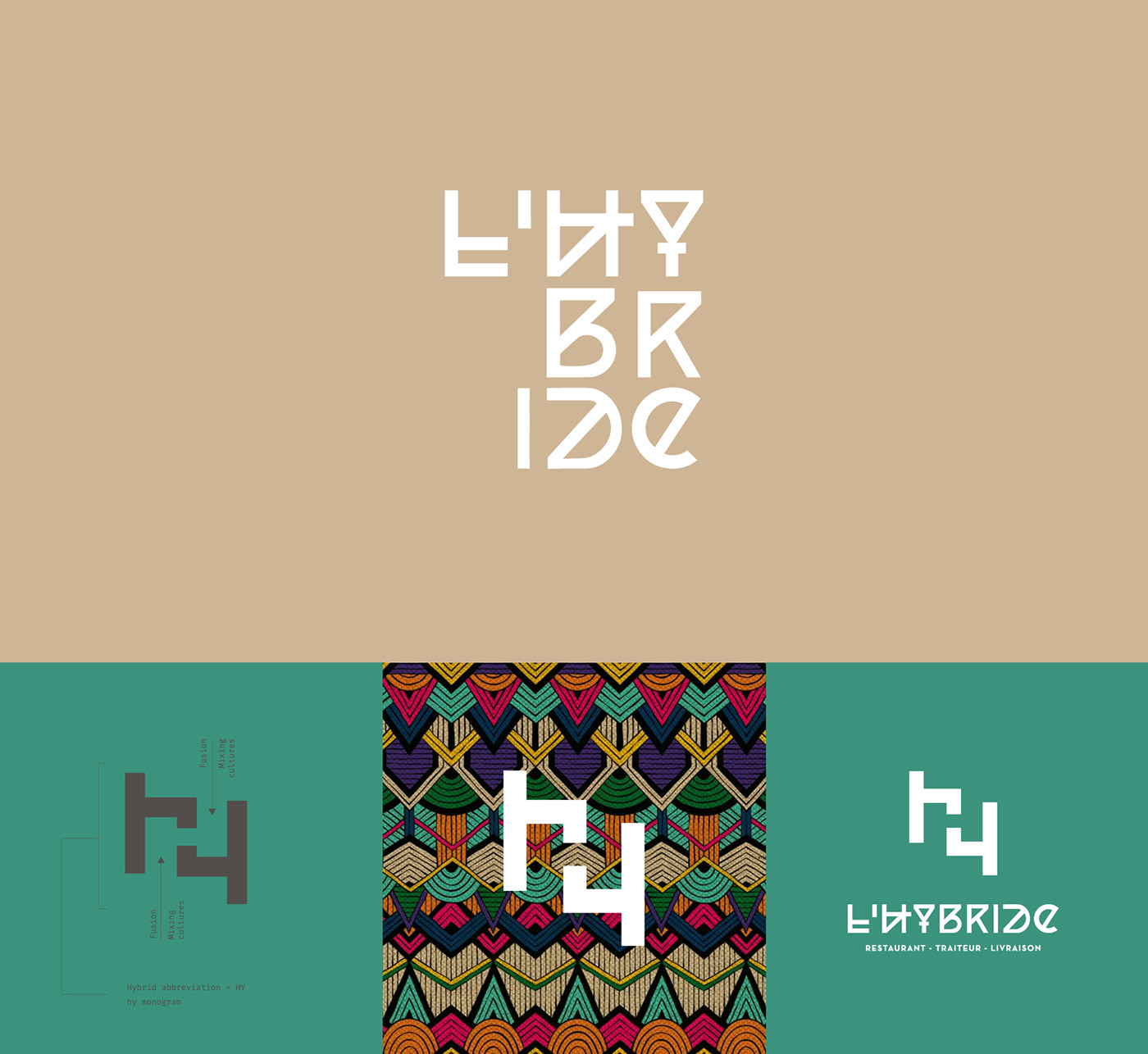 Davide Rino Rossi • L'Hybride • Restaurant • Logo Desgin