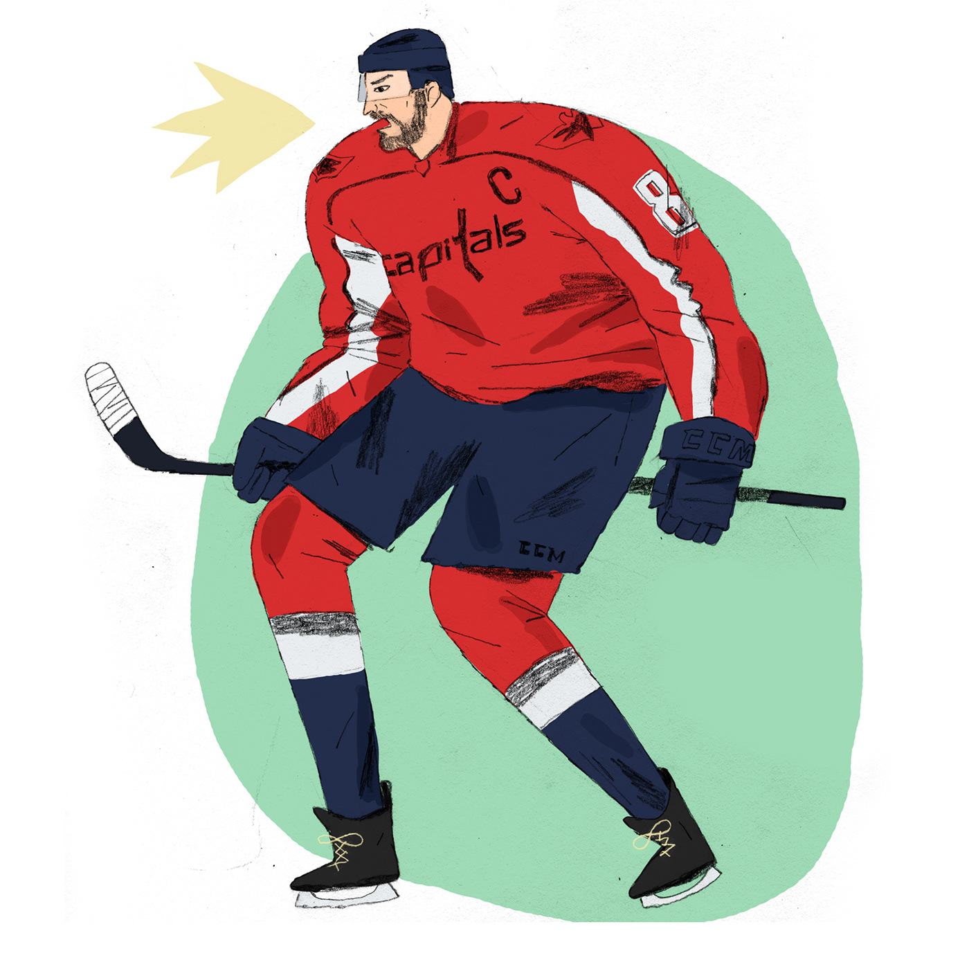 calgary Canucks flyers hockey ILLUSTRATION  islanders lundquist Ovechkin pencil sports