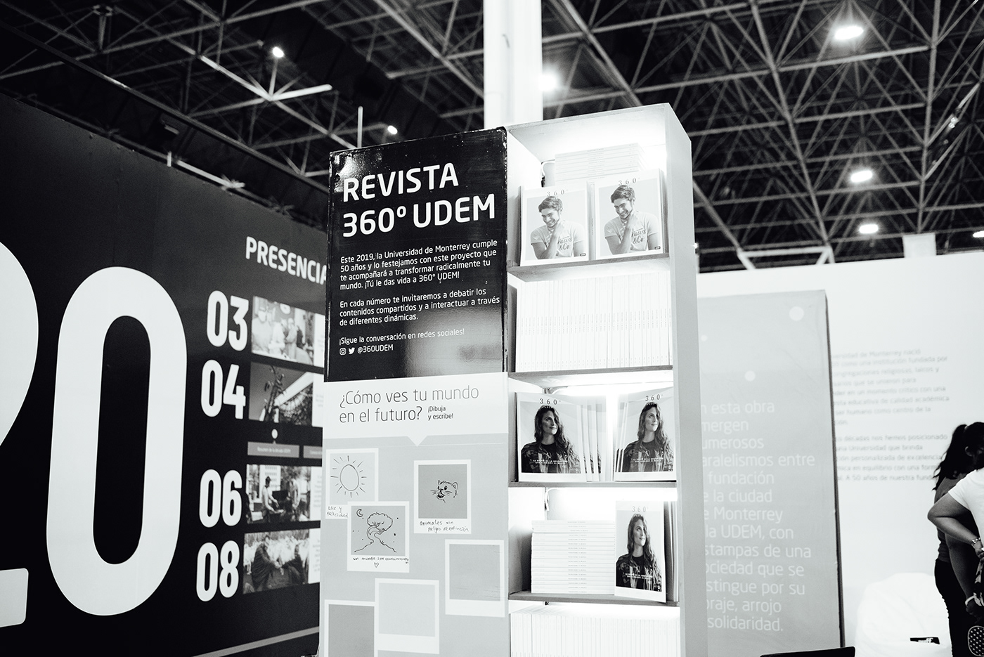design Exhibition  graphic design  mexico Render Stand type University infographic timeline