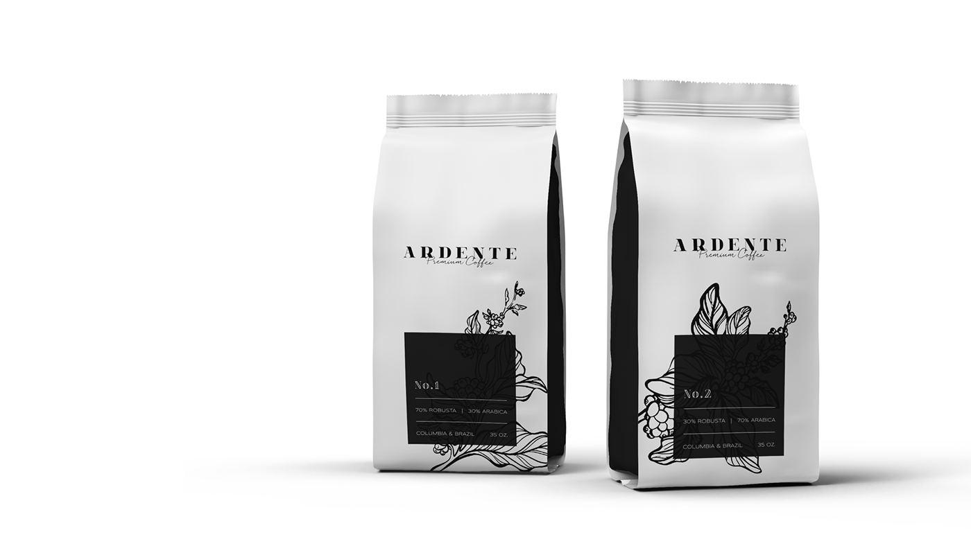 Coffee beans minimal minimalistic luxury premium cafe brew elegant black and white