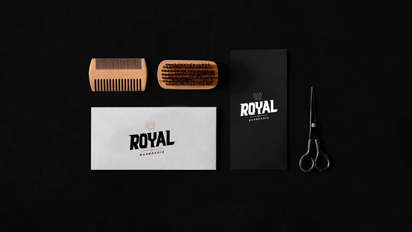 barbearia brand identidade visual Real royal