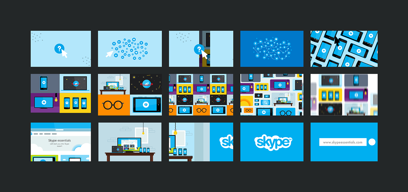 Skype MoGraph Playful animation  UI ux product design  user experience Microsoft design