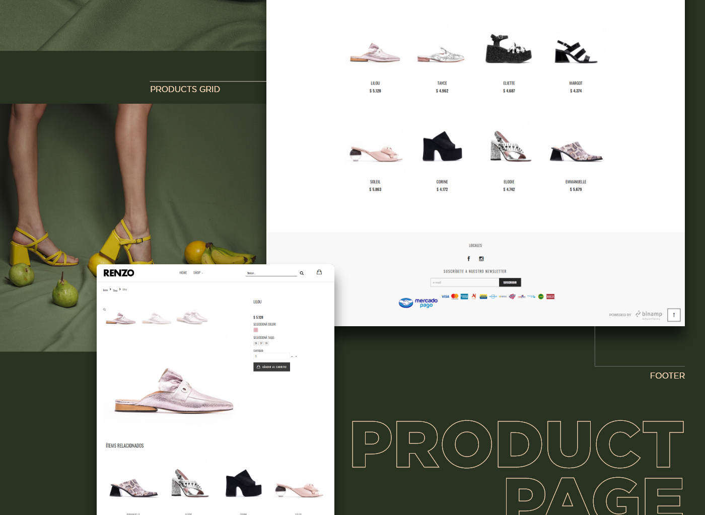 desarrollo web Diseño web Ecommerce Fashion  magento shoes tienda online ui ux web site