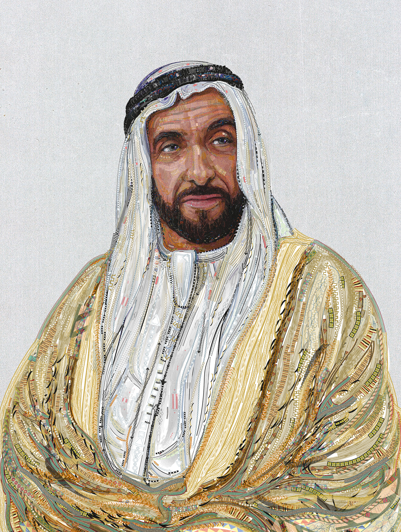 sheikh zayed YEAR OF ZAYED ILLUSTRATION  portrait