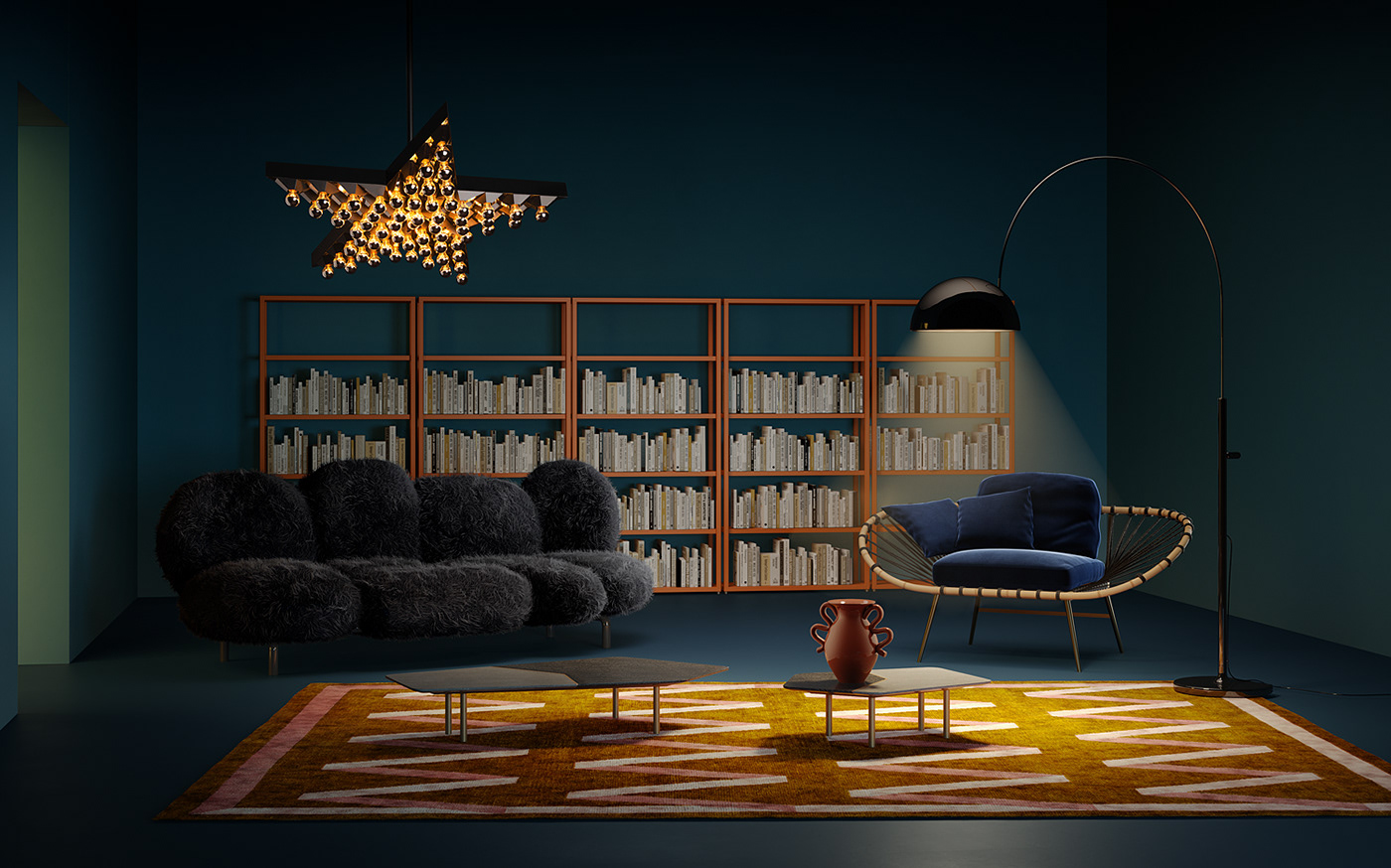 Advertising  Digital Art  editorial elle decor elle decor italia furniture ILLUSTRATION  magazine Massimo Colonna