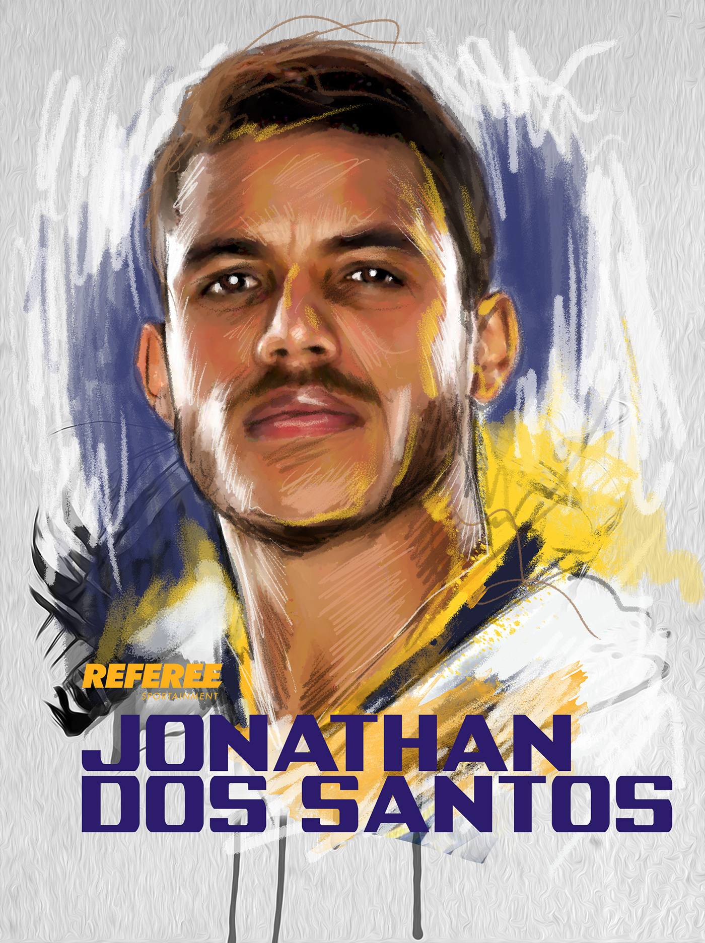 soccer portrait draw art player football