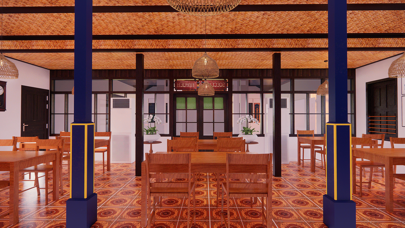interior design  Interior traditional Javanese Culture javanese Jawa Render visualization 3D architecture