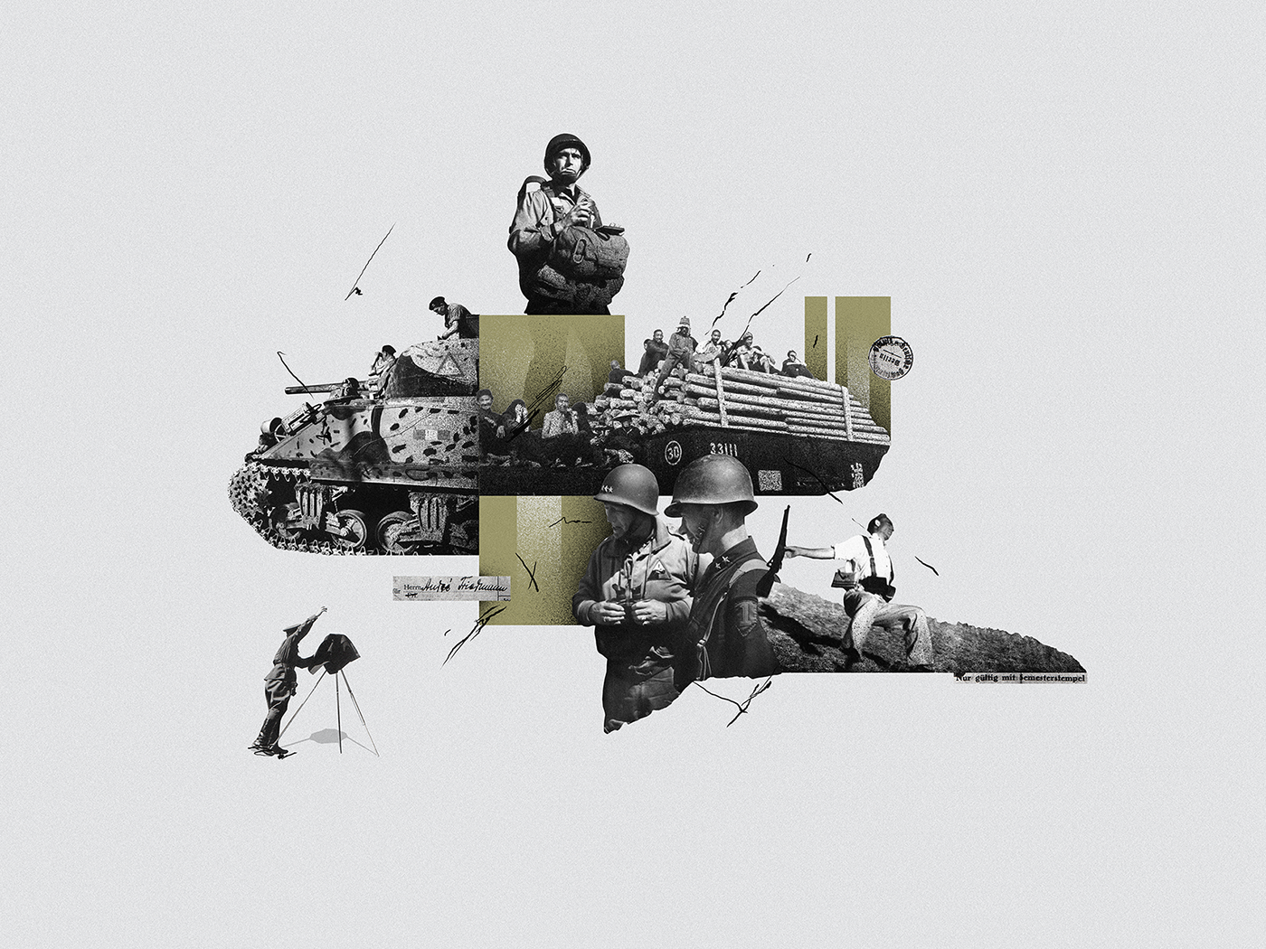 collage ILLUSTRATION  robert Capa Collageart tribute War revolution