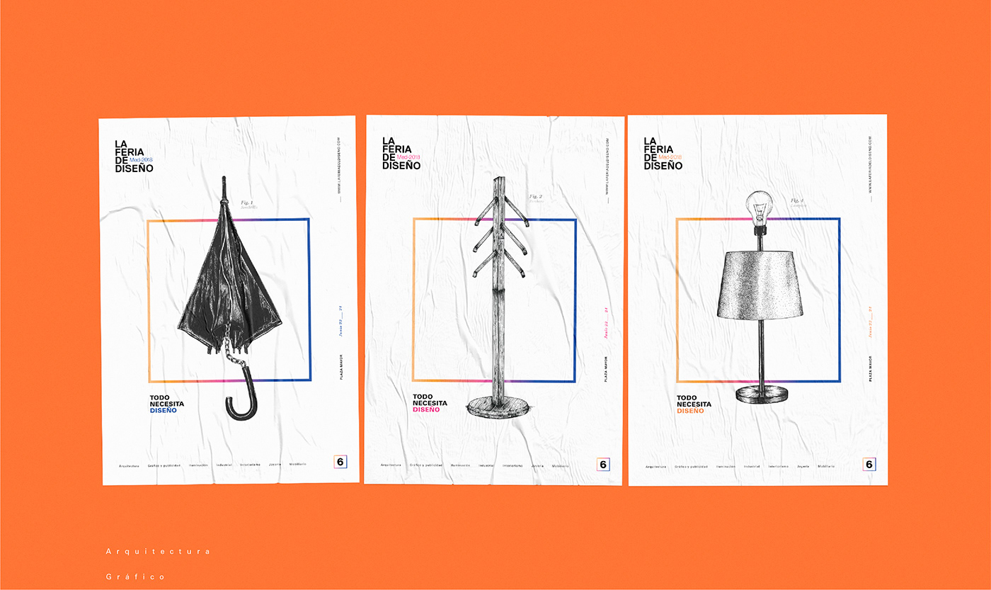 design art poster feria Umbrella Lamp ads festival