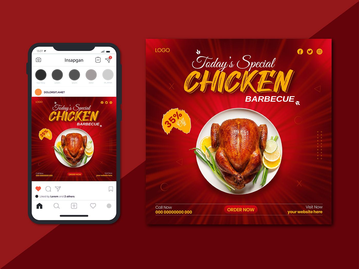 Food  Social media post ads Advertising  Graphic Designer marketing   fastfood Brand Design Restaurent menu