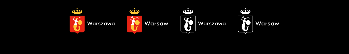 branding system city City branding design identity logo warsaw visual identity visual identity system warsaw logo