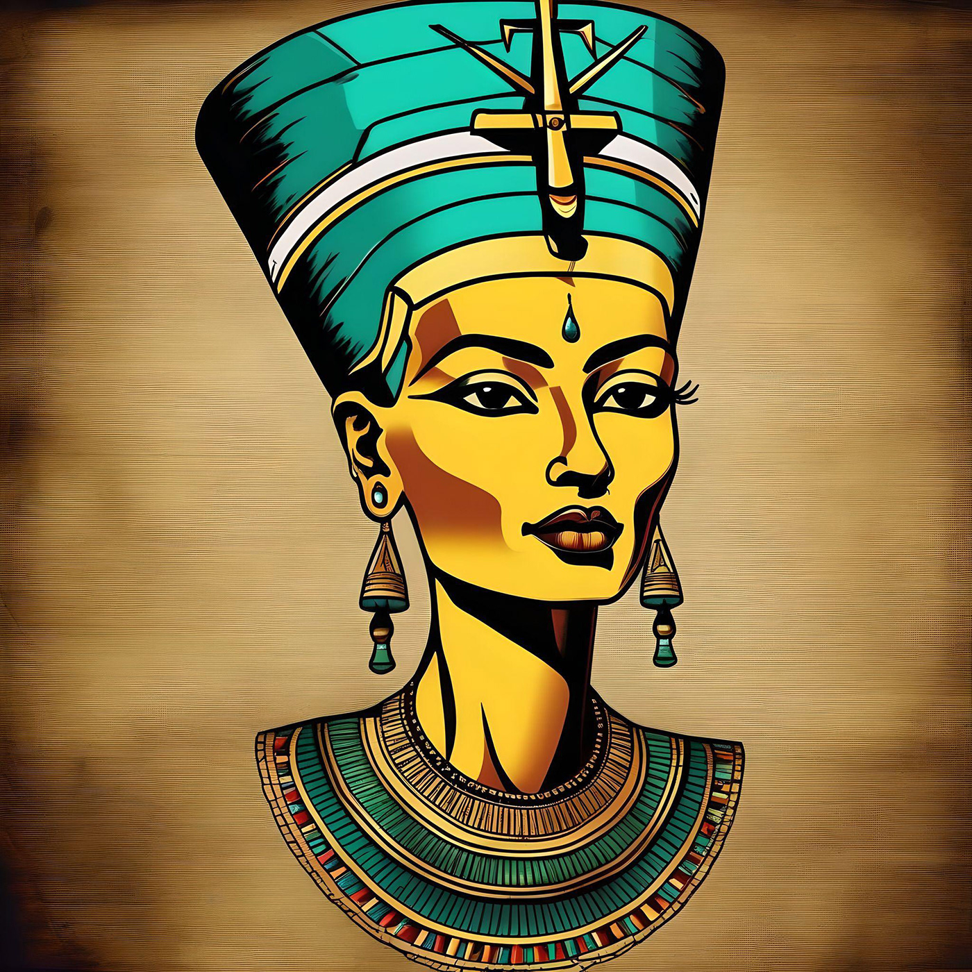 cannabis marijuana Queen Nefertiti ancient egypt egyptian art graphic art ganja Nuggets nugs weed graphic design  digital design 420graphics 420art nefertiti potleaf