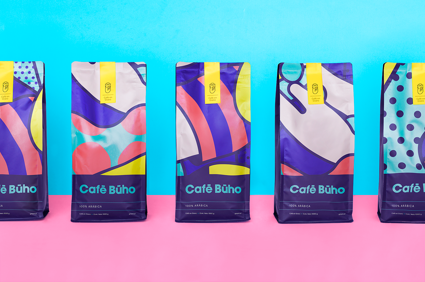 byFutura Futura cafe buho cafe chile branding  colorful ILLUSTRATION  Packaging